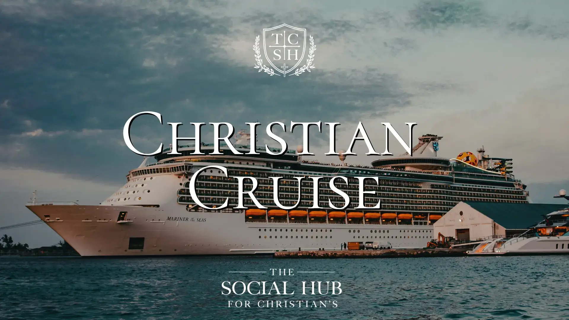 Christian Social Cruise ship on ocean